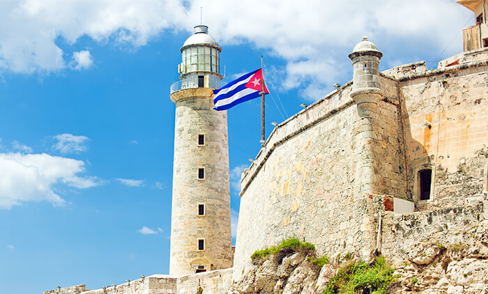 Farol no castelo de Morro