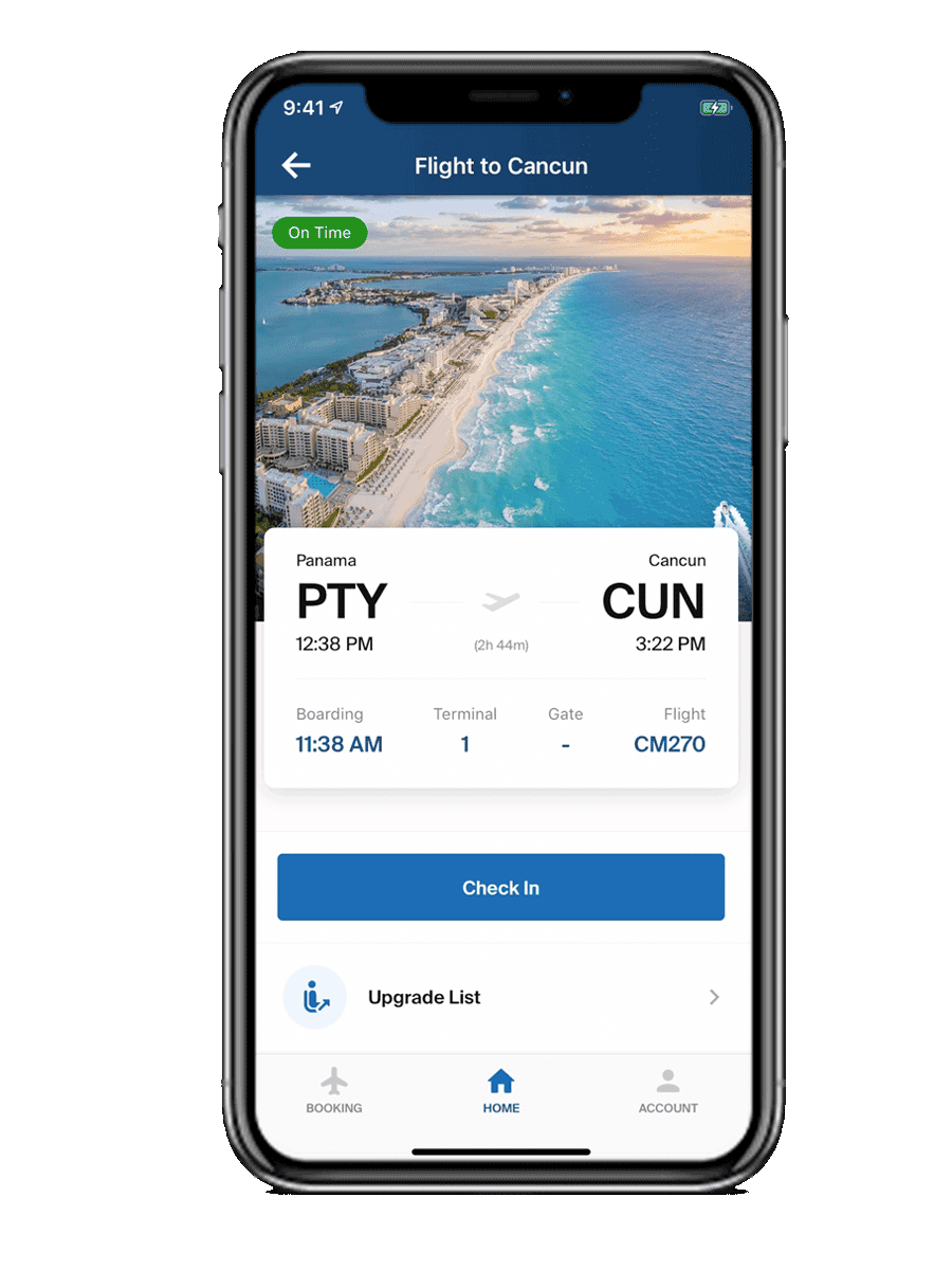 Manage your trips with the Copa App