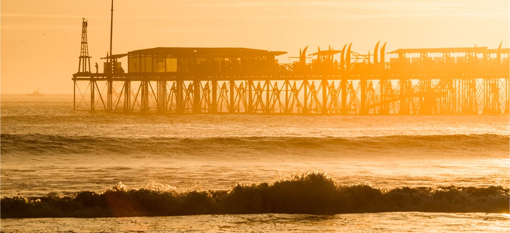 Discover Chiclayo with Copa Airlines, view of the dock in Pimentel, Chiclayo