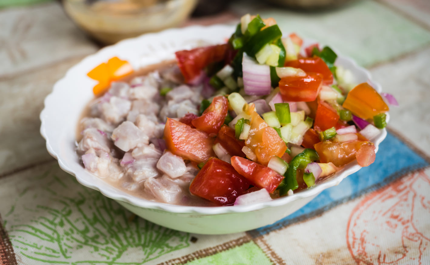 Pescado fresco en ceviche