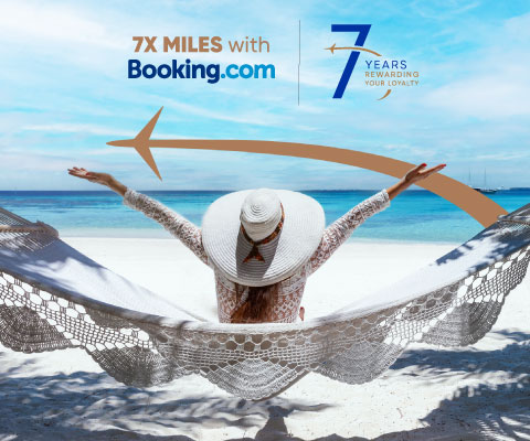 Earn 7X miles with Booking.com